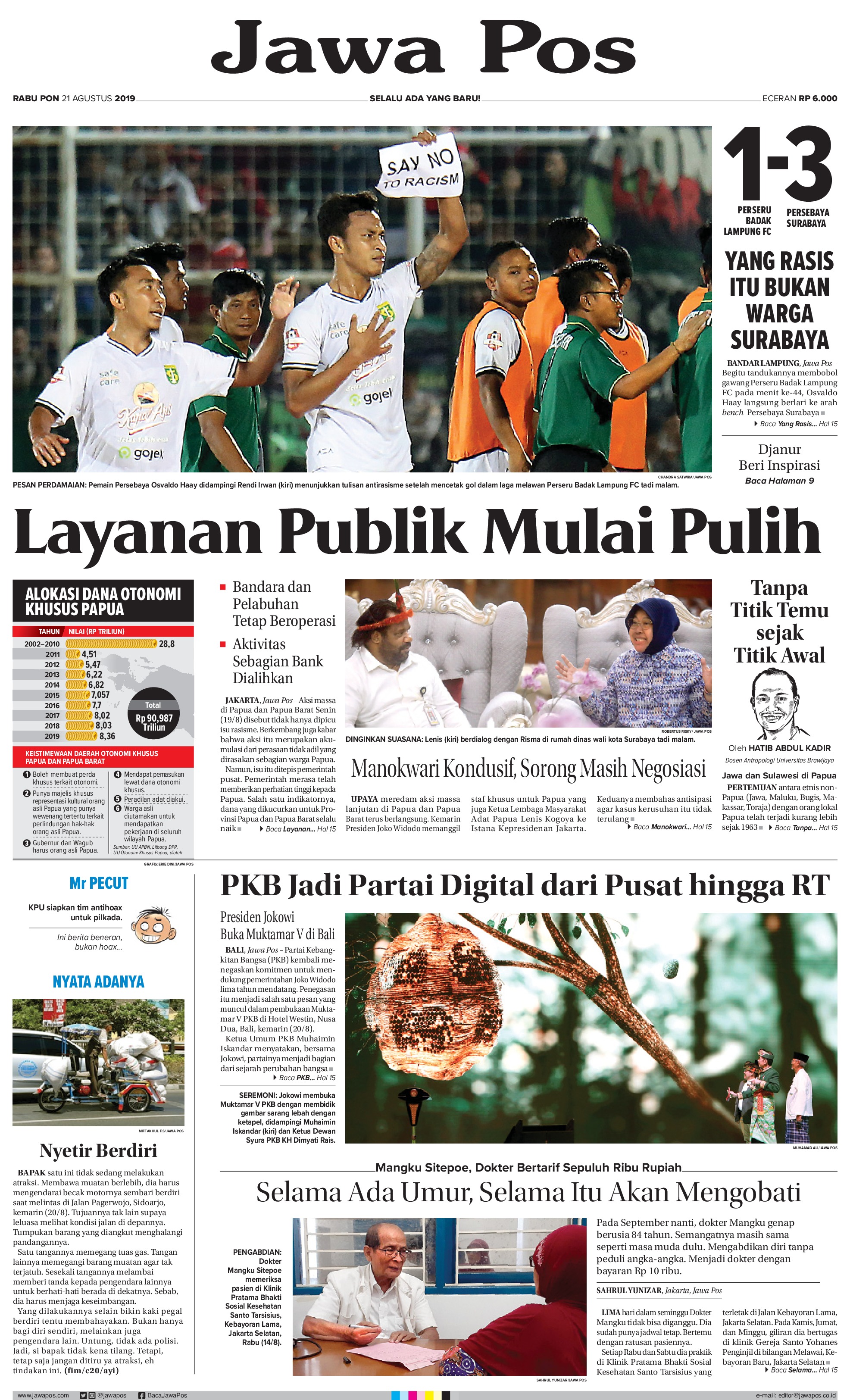 Jual Koran Jawa Pos 21 Agustus 2019 - Gramedia Digital Indonesia