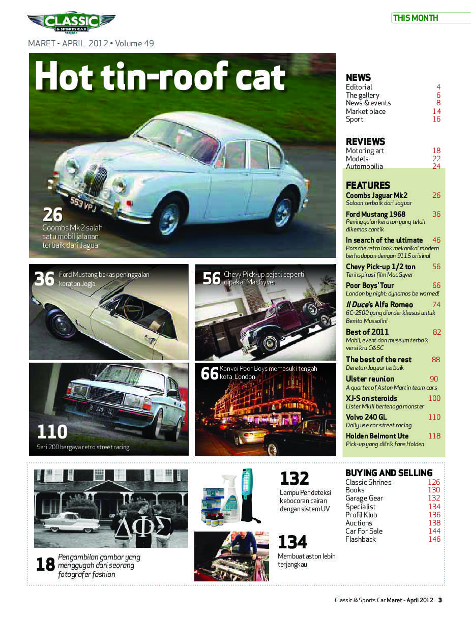 Classic Sports Car Magazine March April 2012 Gramedia Digital