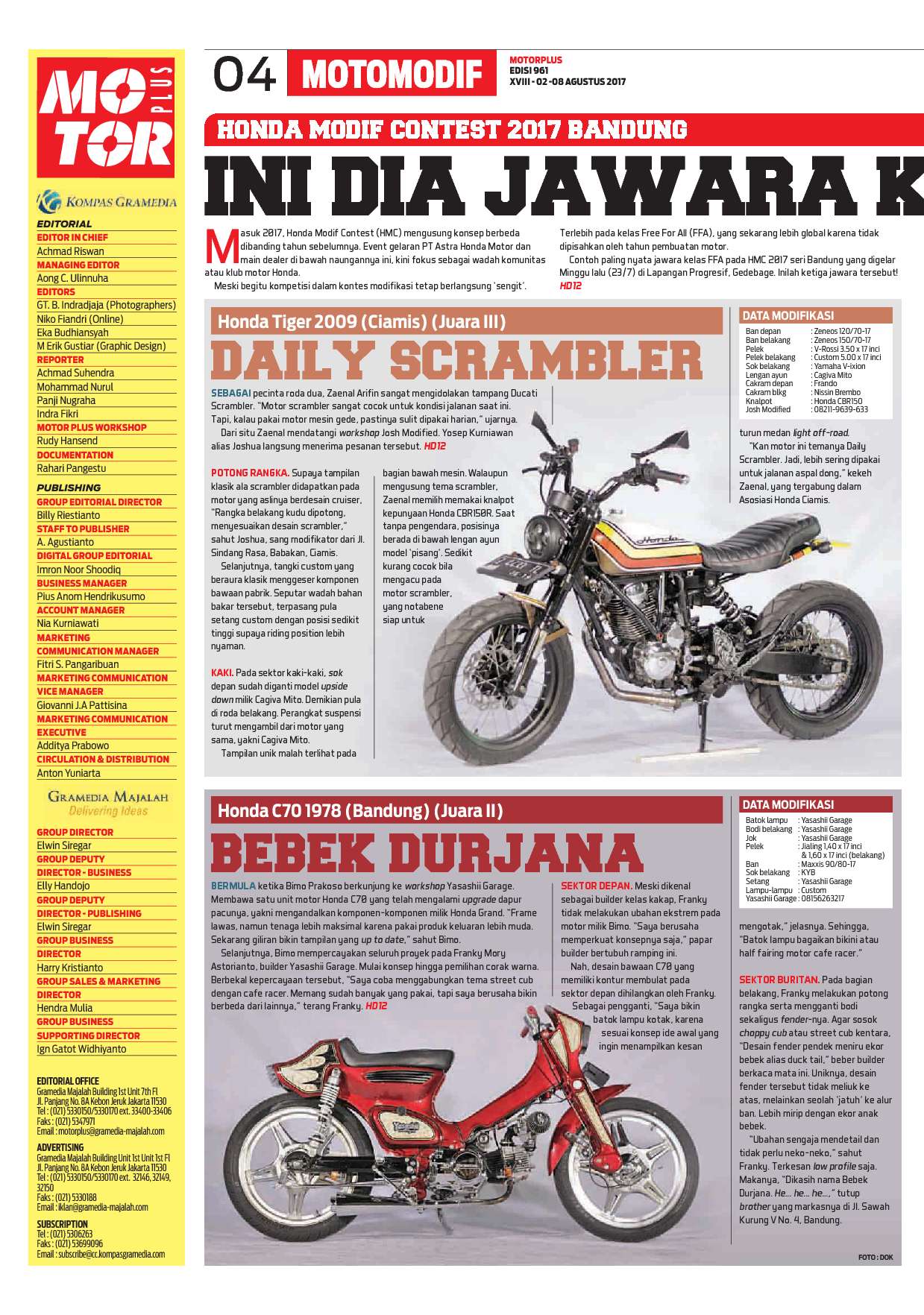 Motor Plus Magazine Ed 961 August 2017 Gramedia Digital