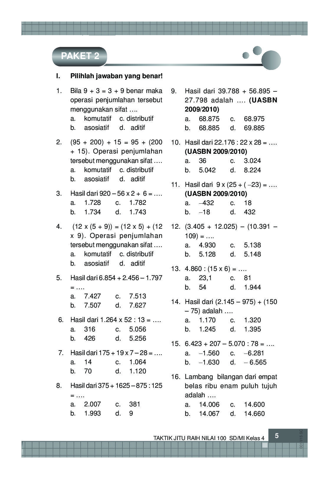 Jual Buku Soal Sd Kelas 3 jual buku taktik jitu raih nilai 100 sd mi kelas 4 oleh Jual Buku Soal Sd Kelas 3 jual buku taktik jitu raih nilai 100 sd mi kelas 4 oleh