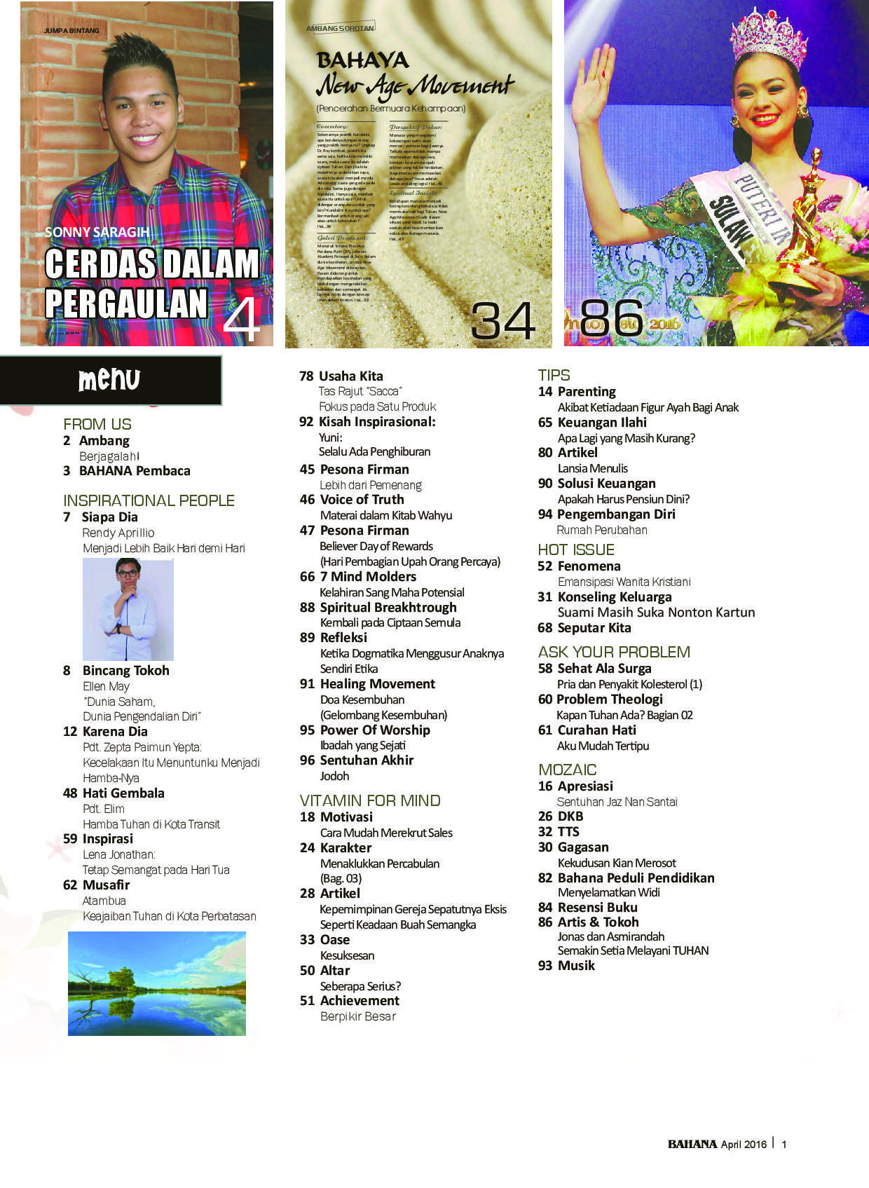 Jual Majalah BAHANA April 2016 Gramedia Digital Indonesia