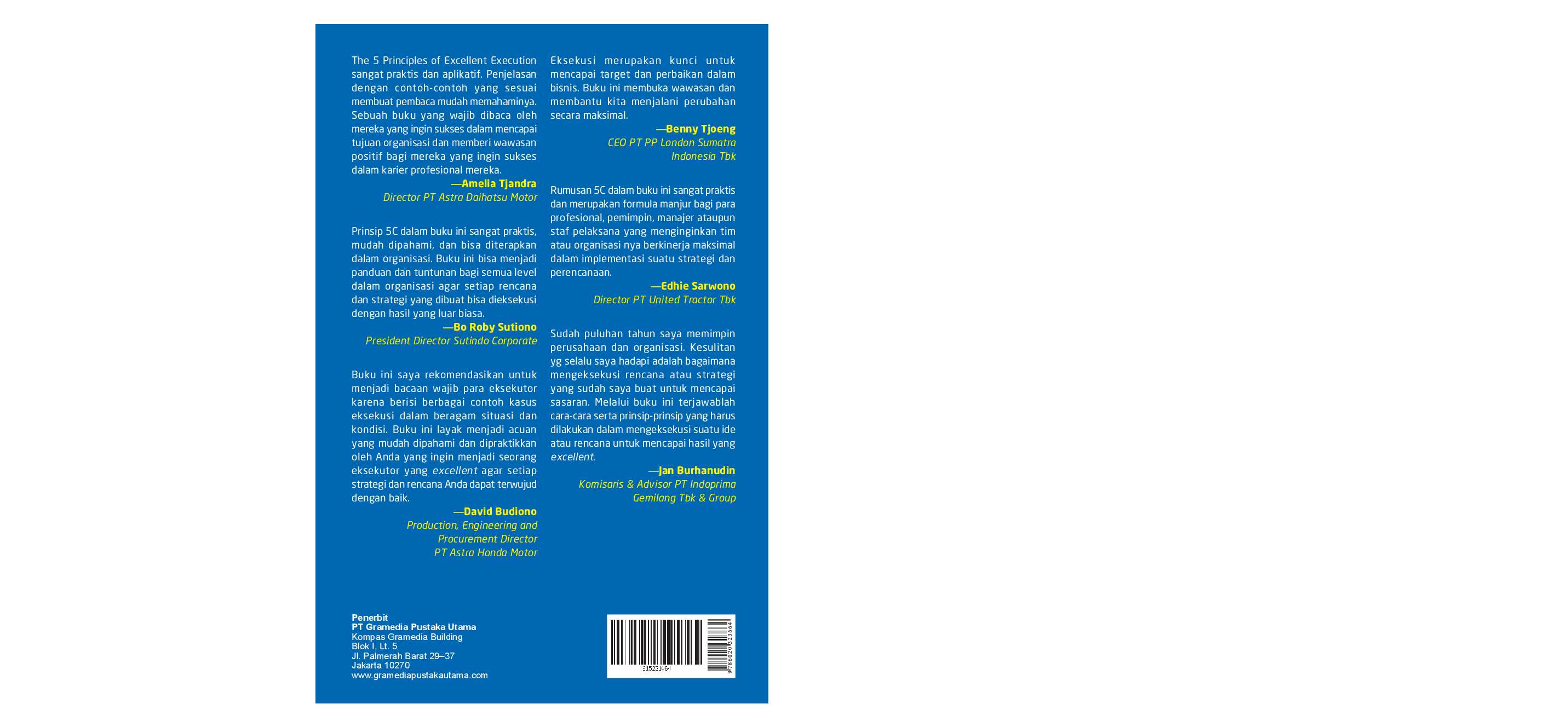 Jual Buku The 5 Principles Of Excellent Execution oleh 