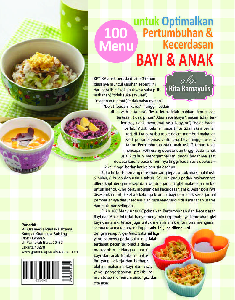 Jual Buku 100 Menu Untuk Optimalkan Pertumbuhan 