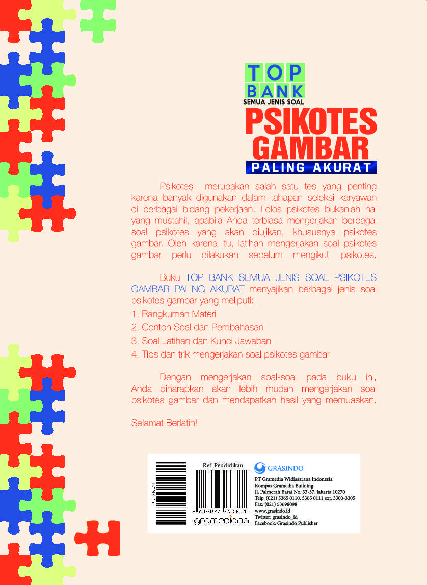 Jual Buku Top Bank Semua Jenis Soal Psikotes Gambar Paling 