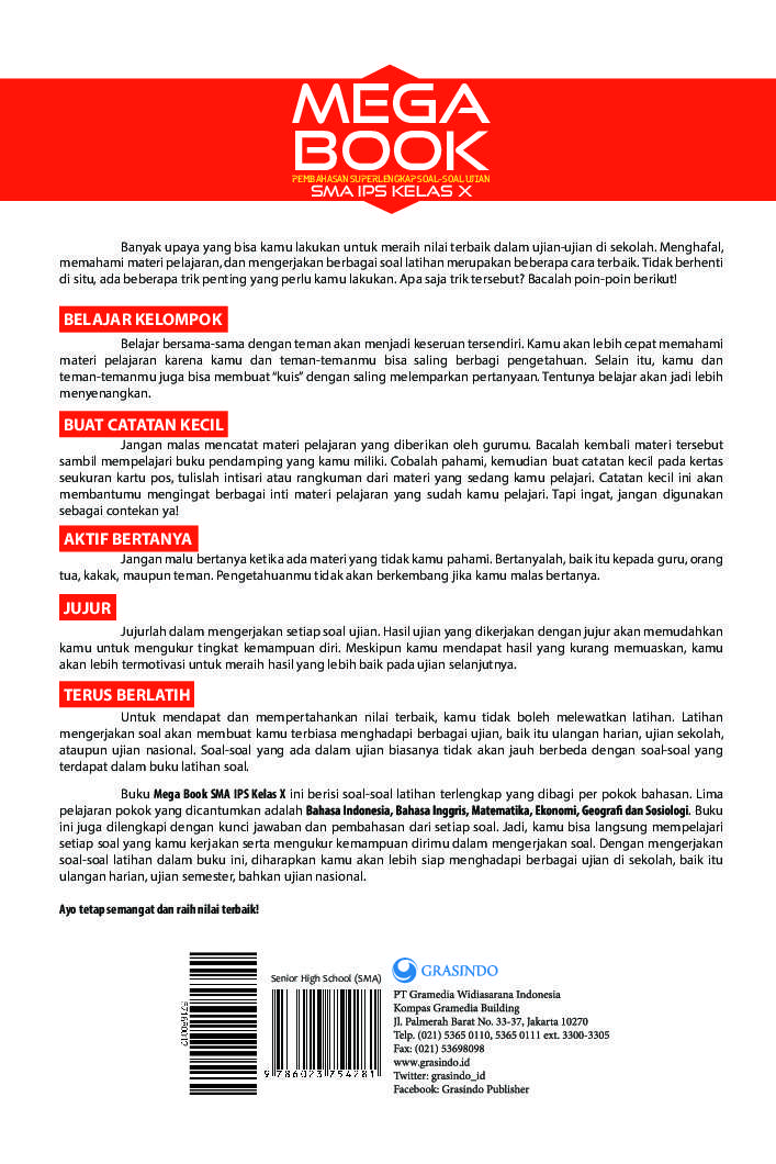 Jual Buku Mega Book Sma Ips Kelas X Oleh Tim Smart Nusantara Gramedia Digital Indonesia