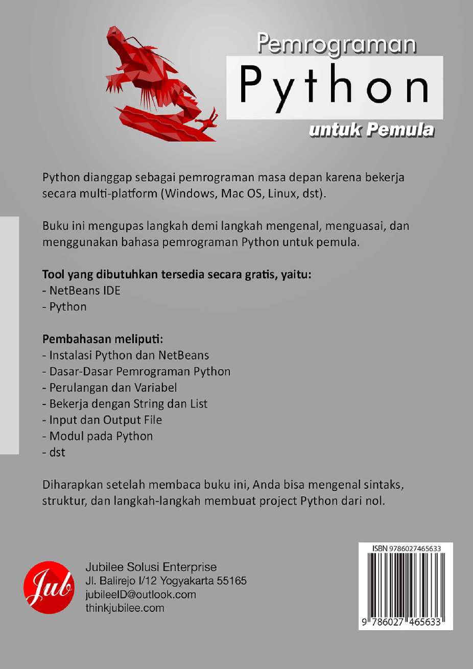 Jual Buku Pemrograman Python Untuk Pemula Oleh Jud Jubilee Digital Gramedia Digital Indonesia Jual Buku Pemrograman Python Untuk Pemula Oleh Jud Jubilee Digital Gramedia Digital Indonesia