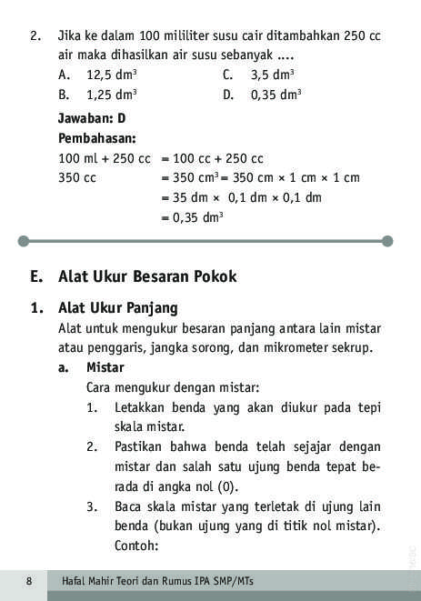 Jual Buku Buku Saku Hafal Mahir Teori Dan Rumus IPA SMP 