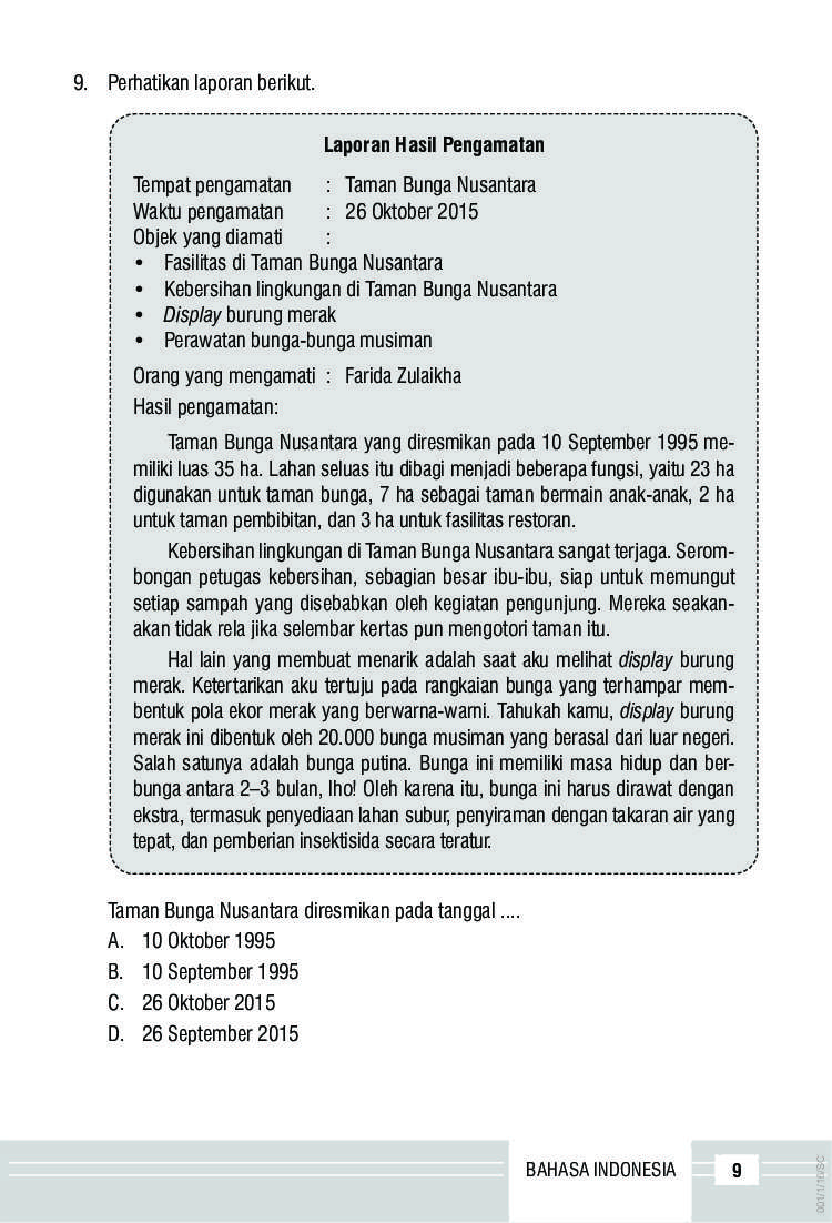 Contoh Laporan Hasil Pengamatan Kelas 6 - Nusagates