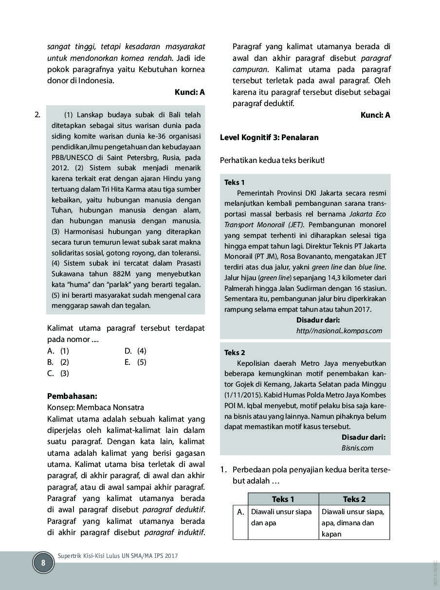 Ide Pokok Dalam Suatu Teks Disebut Terkait Teks
