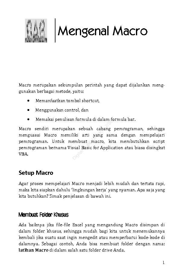 Jual Buku Otodidak VBA MS Excel Untuk Pemula oleh Jubilee 