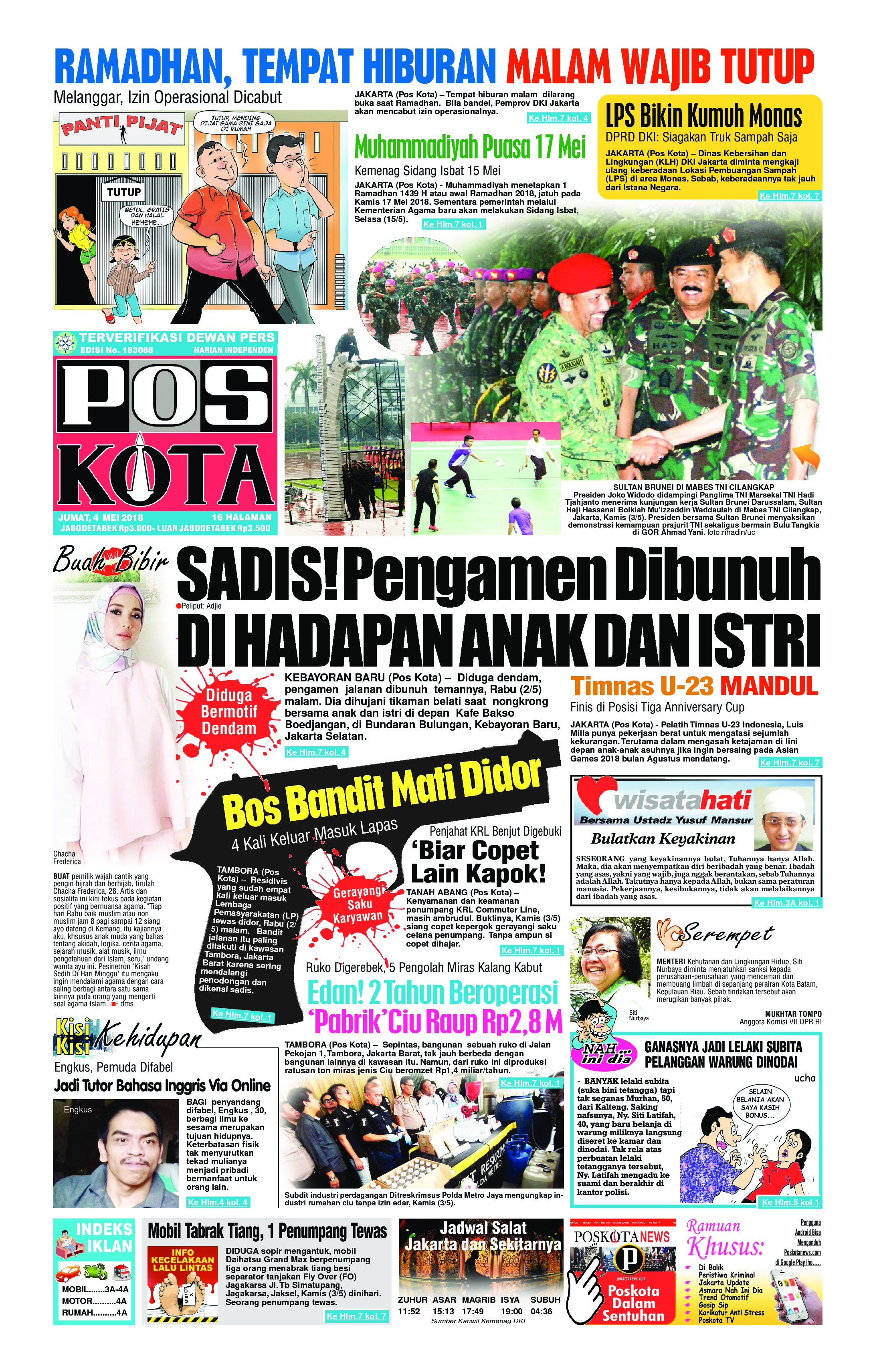 Jual Koran Pos Kota 04 Mei 2018 - Gramedia Digital Indonesia