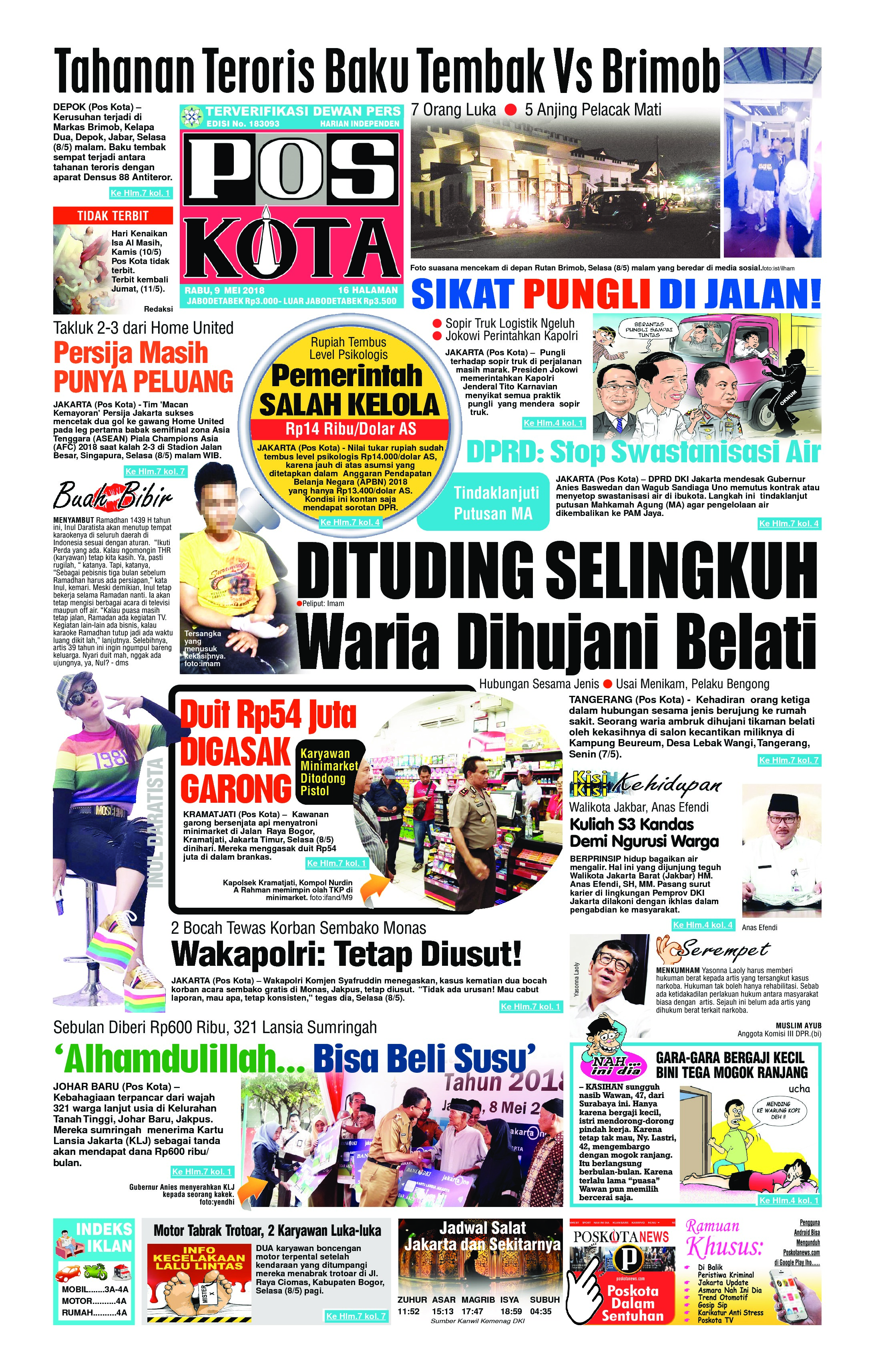 Jual Koran Pos Kota 09 Mei 2018 - Gramedia Digital Indonesia