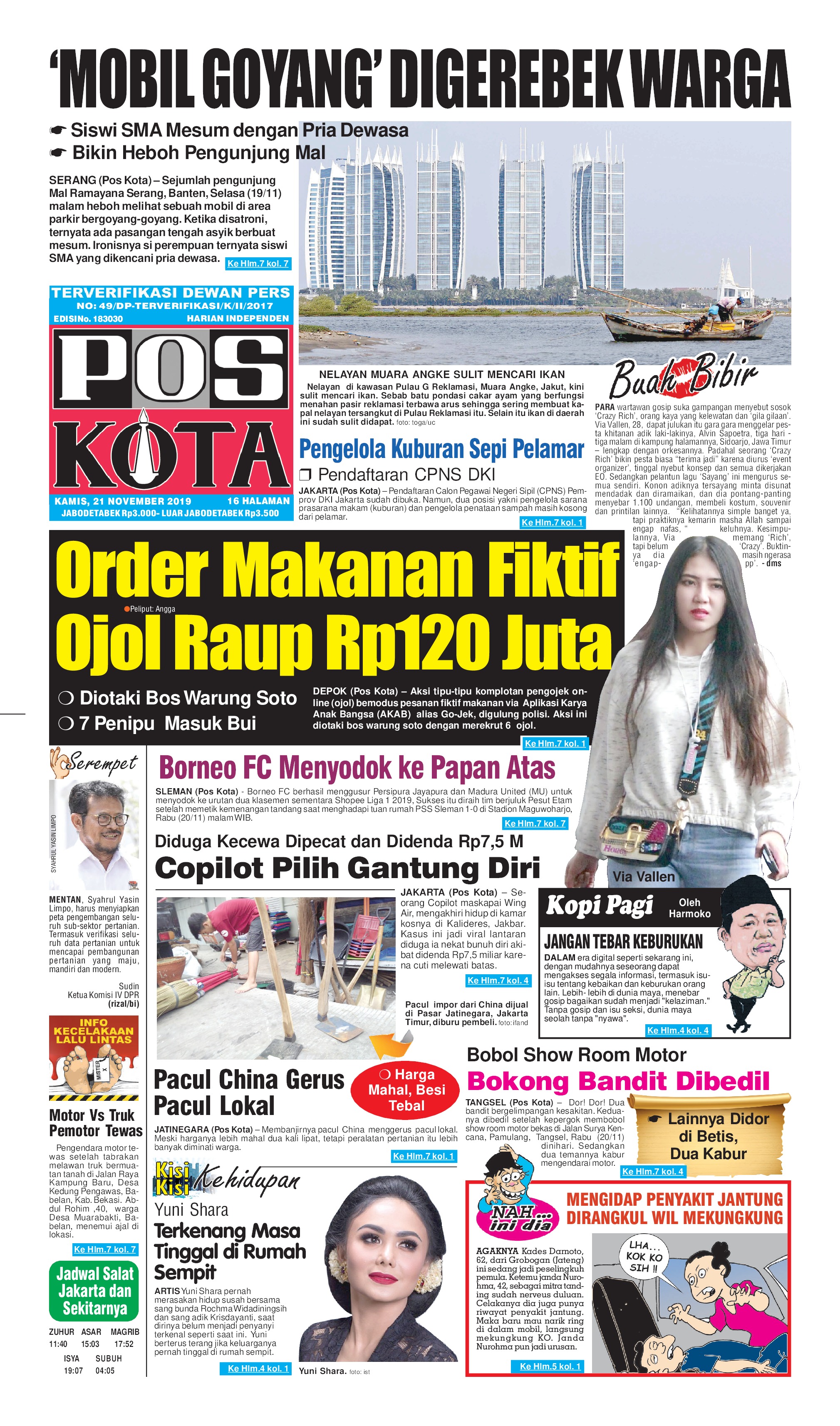 Jual Koran Pos Kota 21 November 2019 - Gramedia Digital Indonesia