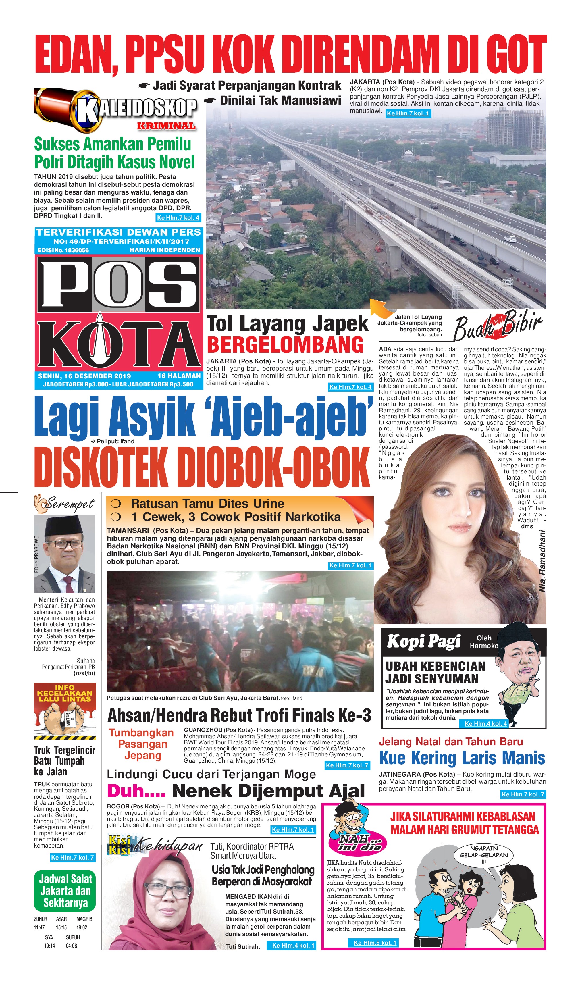 Pos Kota Newspaper 16 December 2019 Gramedia Digital