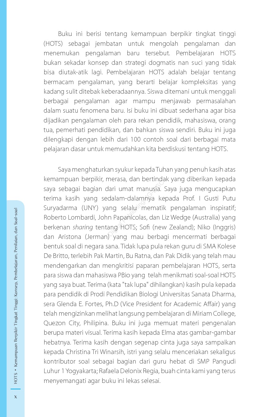 Jual Buku HOTS - Kemampuan Berpikir Tingkat Tinggi: Konsep 