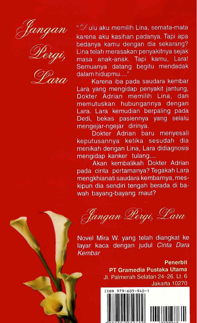 Jual Buku Jangan Pergi Lara Oleh Mira W Gramedia Digital Indonesia