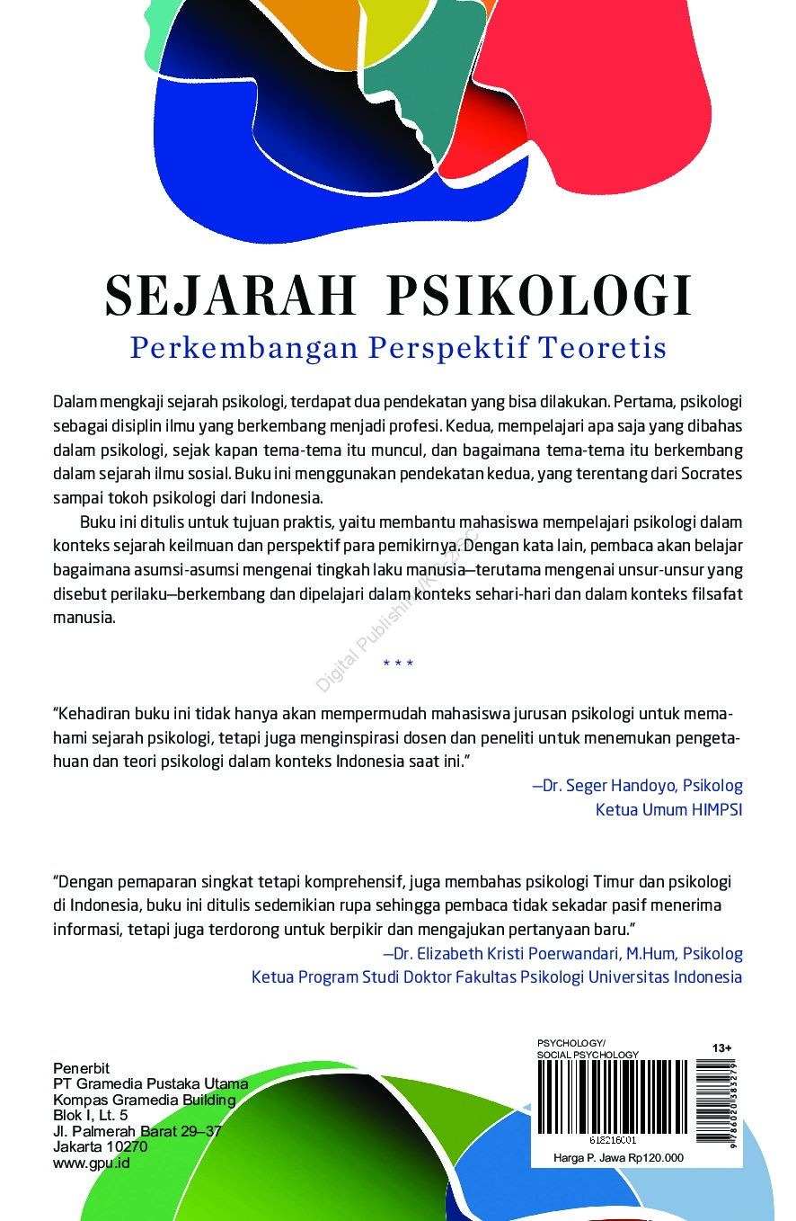 Sejarah Psikologi: Perkembangan Perspektif Teoritis Book by Irwanto, Ph