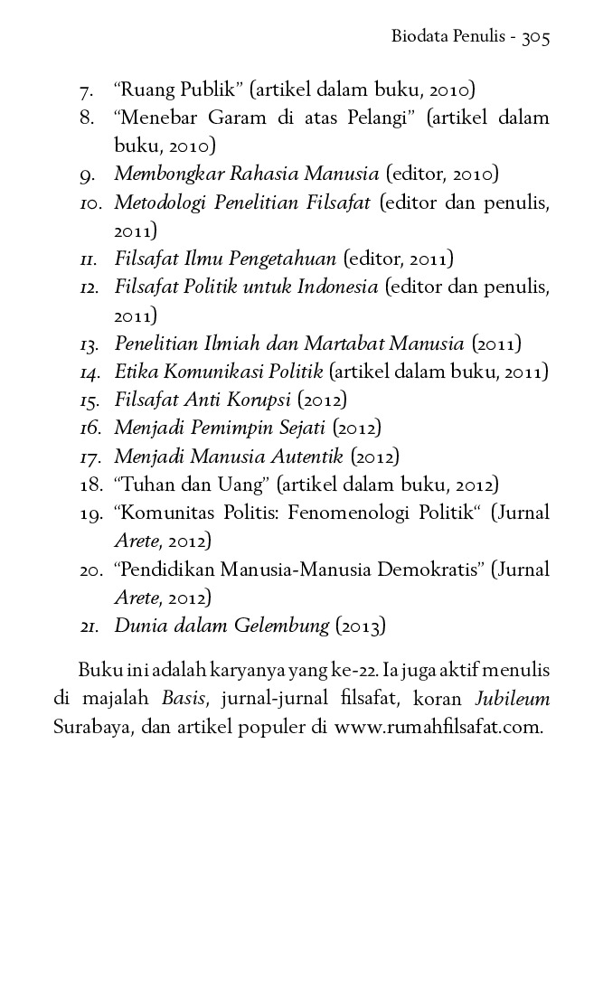 Filsafat Sebagai Revolusi Hidup Book by Reza A.A 