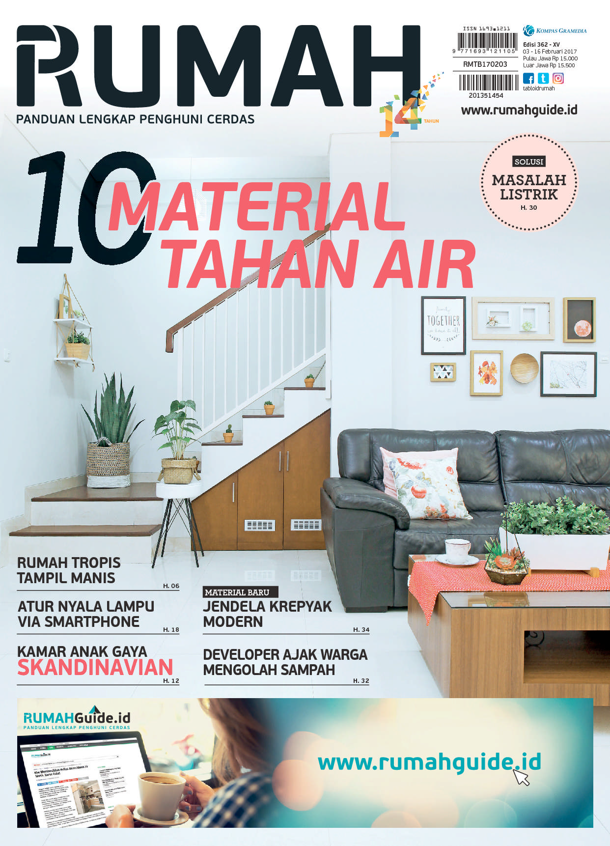 Jual majalah tabloid rumah ed 362 2017 gramedia digital indonesia