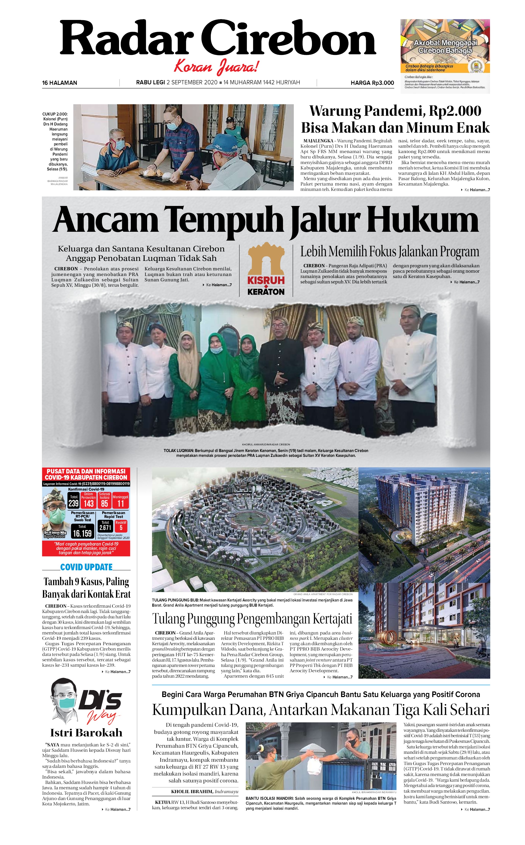 Radar Cirebon Newspaper 02 September 2020 Gramedia Digital
