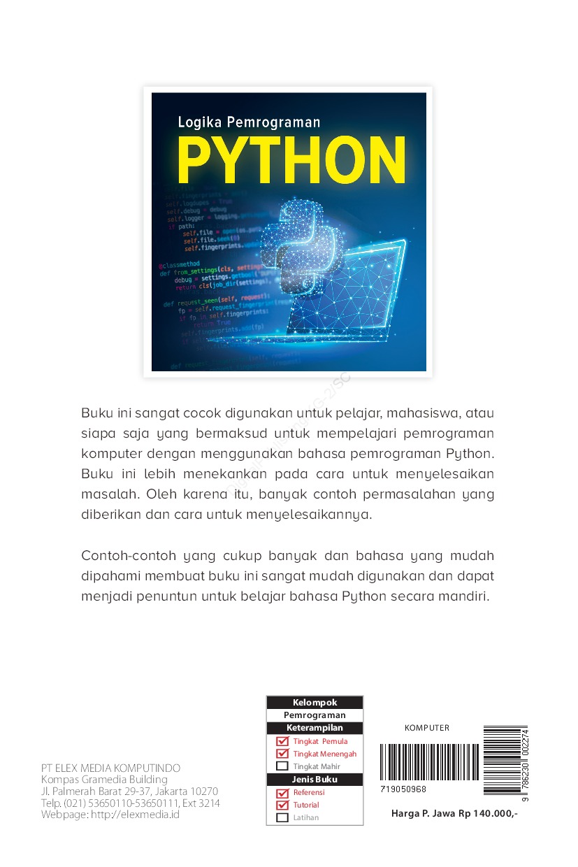 Jual Buku Logika Pemrograman Python oleh Abdul Kadir - Gramedia Digital ...