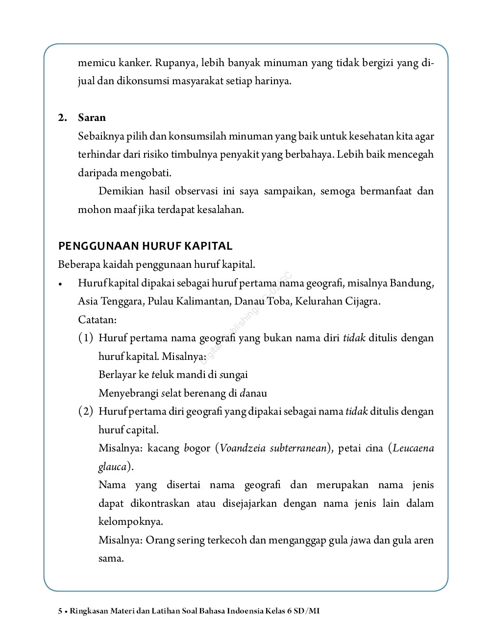 Jual Buku Ringkasan Materi Dan Latihan Soal Bahasa Indonesia Kelas 6 Sd Oleh Irni Shobariani Dan Ismi T Nimah Gramedia Digital Indonesia