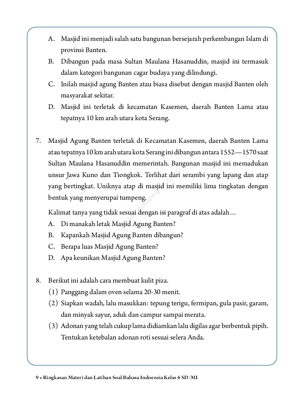 Jual Buku Ringkasan Materi Dan Latihan Soal Bahasa Indonesia Kelas 6 Sd Oleh Irni Shobariani Dan Ismi T Nimah Gramedia Digital Indonesia
