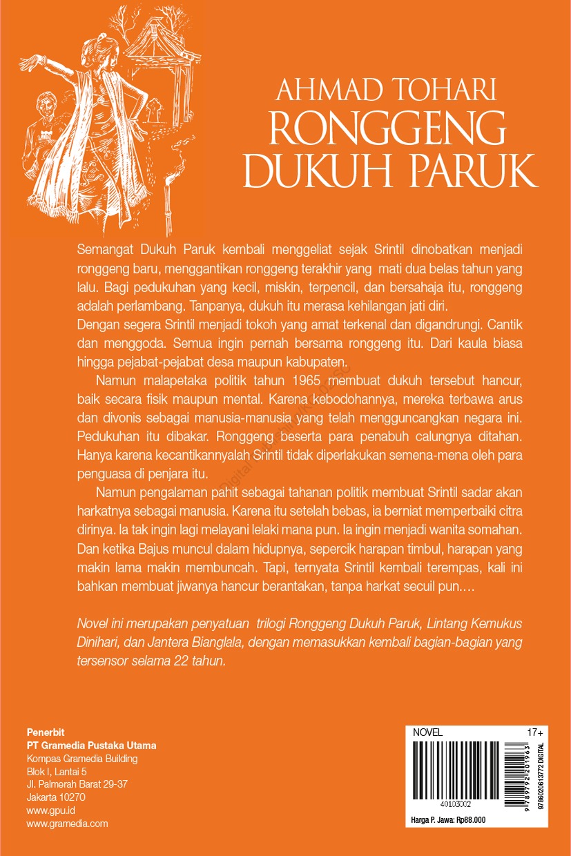 Jual Novel Ronggeng Dukuh Paruk Karya Ahmad Tohari Toko Buku Online
