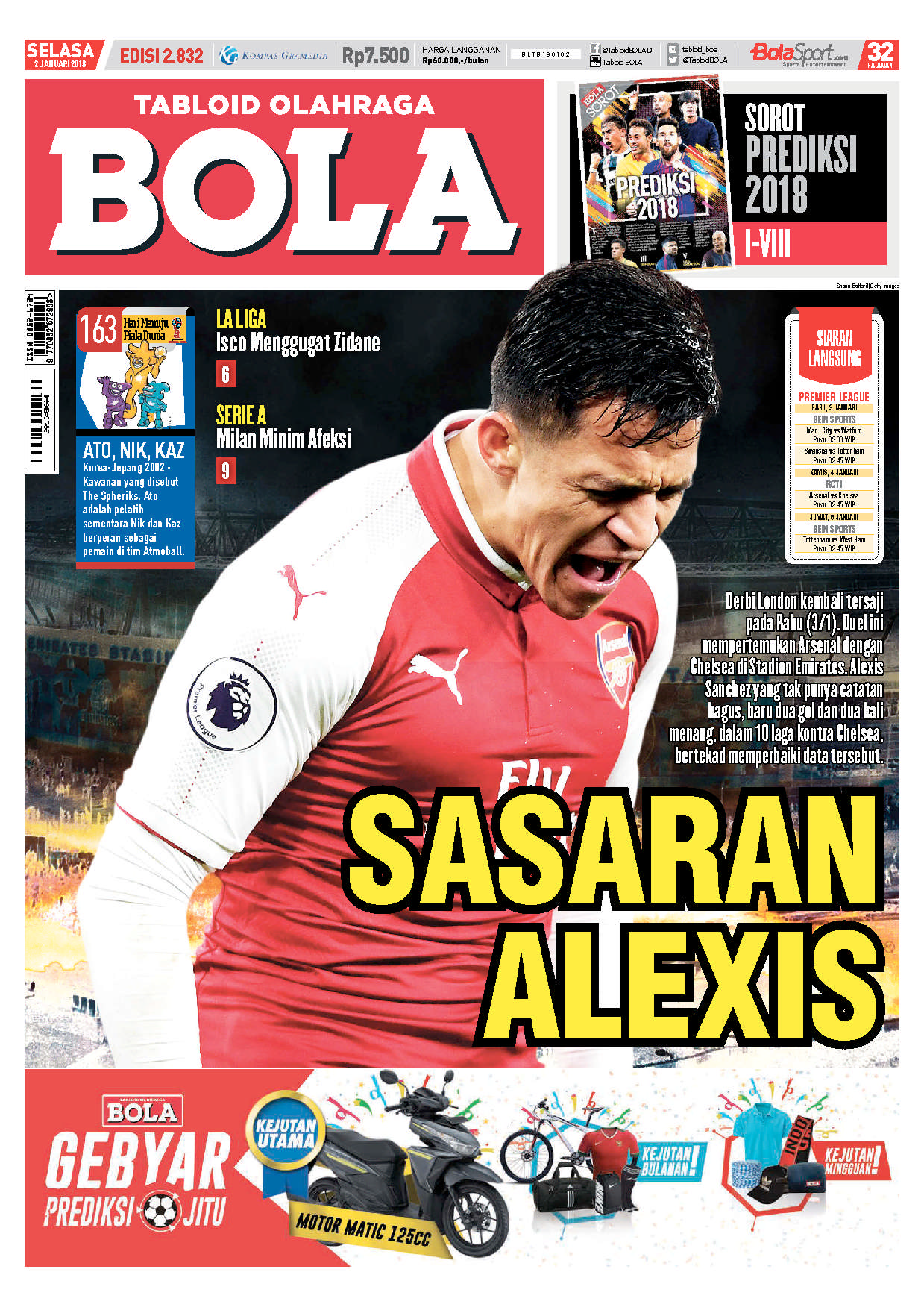 Jual Majalah Tabloid Bola ED 2822 November 2017 - Gramedia ...