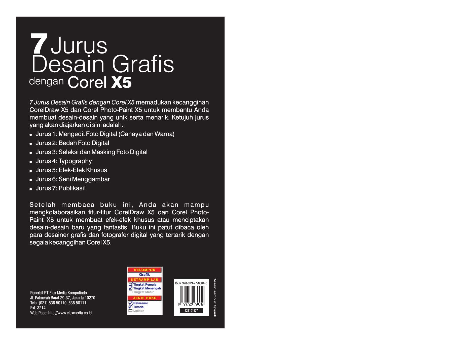 Desain Grafis Corel Draw X5 | 7 jurus desain grafis dengan corel x5 book by jubilee Desain Grafis Corel Draw X5 | 7 jurus desain grafis dengan corel x5 book by jubilee
