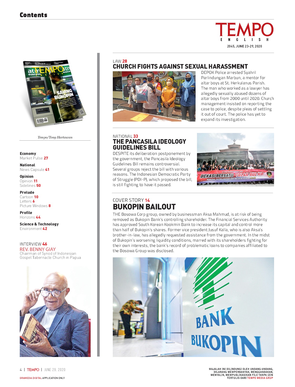 Tempo English Magazine Ed 1707 23 29 June 2020 Gramedia Digital