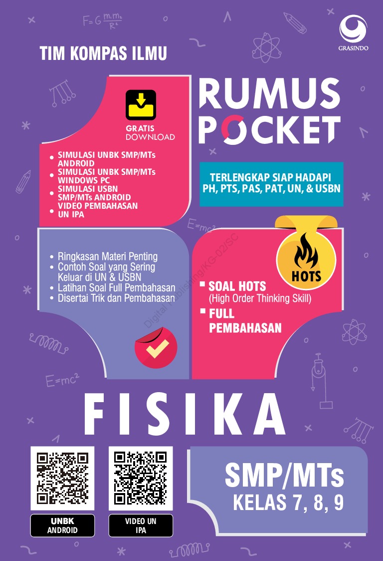 Jual Buku Rumus Pocket Fisika Smp Mts Kelas 7 8 9 Oleh Tim Kompas Ilmu Gramedia Digital Indonesia
