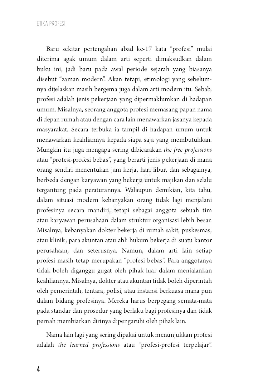 Etika Profesi Book By K Bertens Gramedia Digital