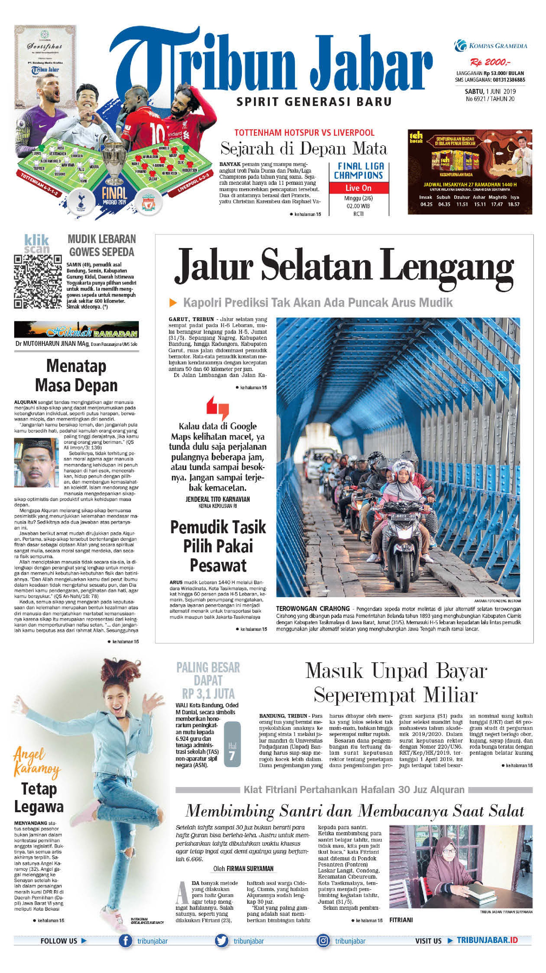 Tribun Jabar Newspaper 01 June 2019 Gramedia Digital