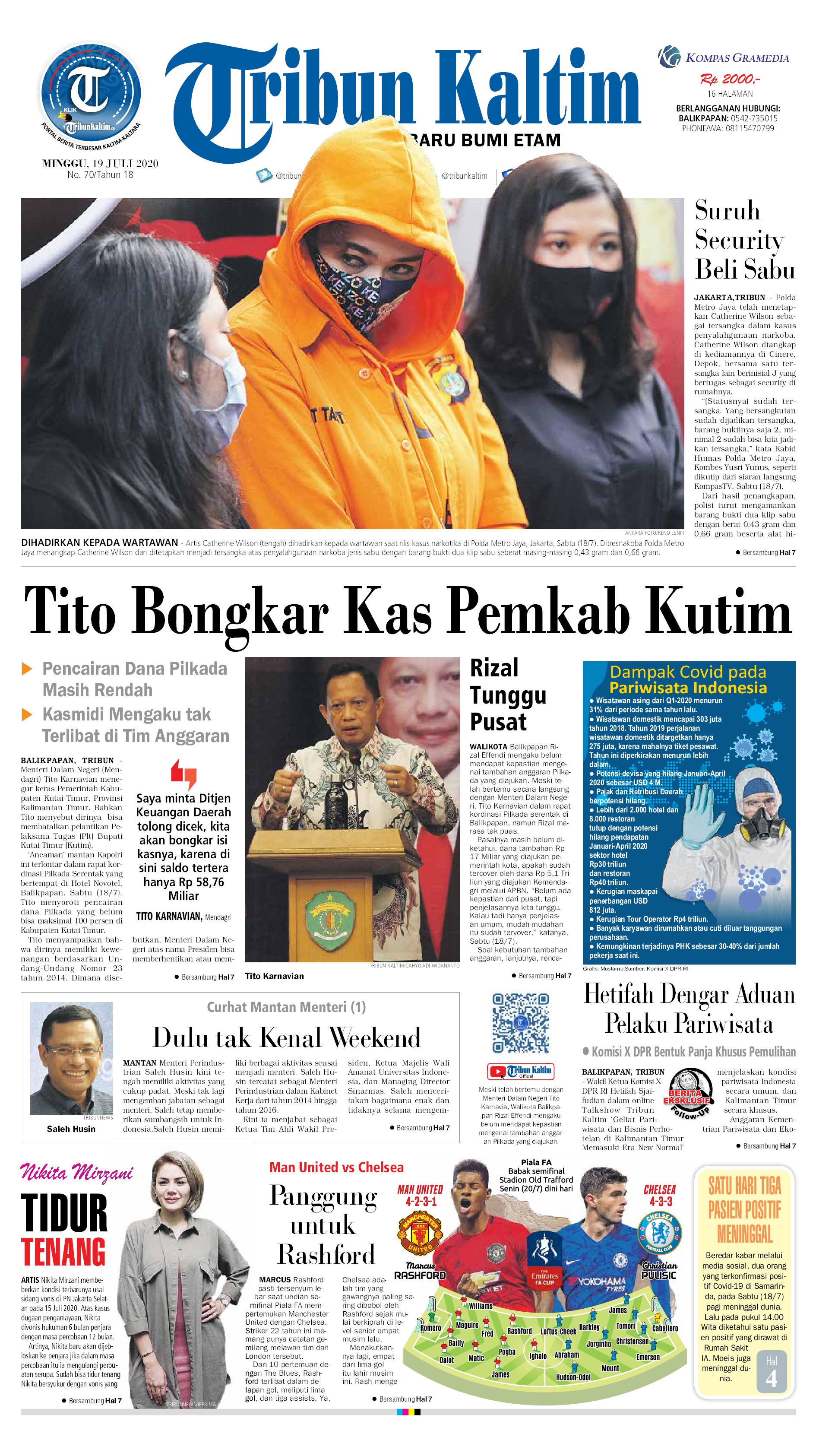 Tribun Kaltim Newspaper 19 July 2020 Gramedia Digital