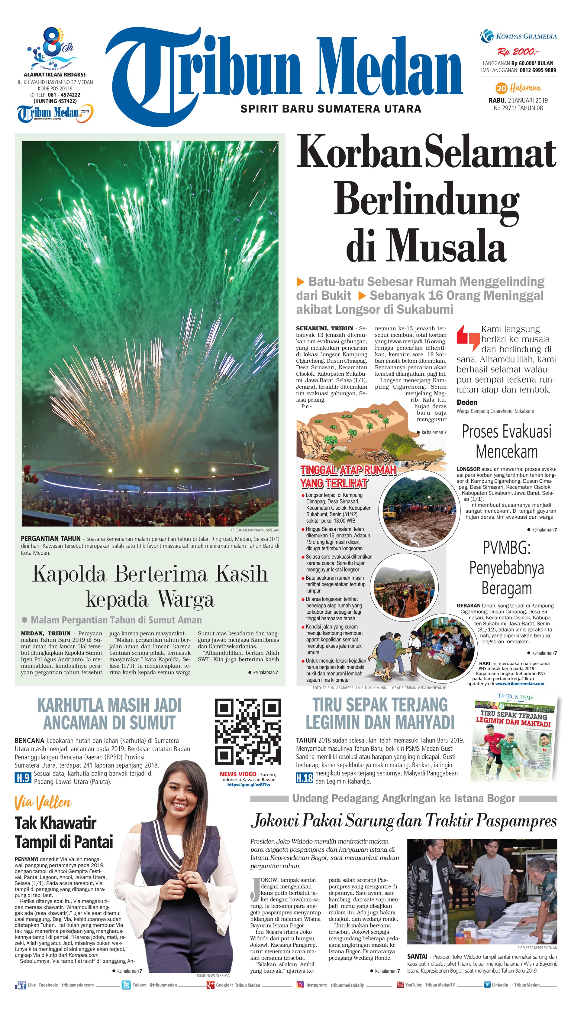 Tribun Medan Newspaper 02 January 2019 Gramedia Digital