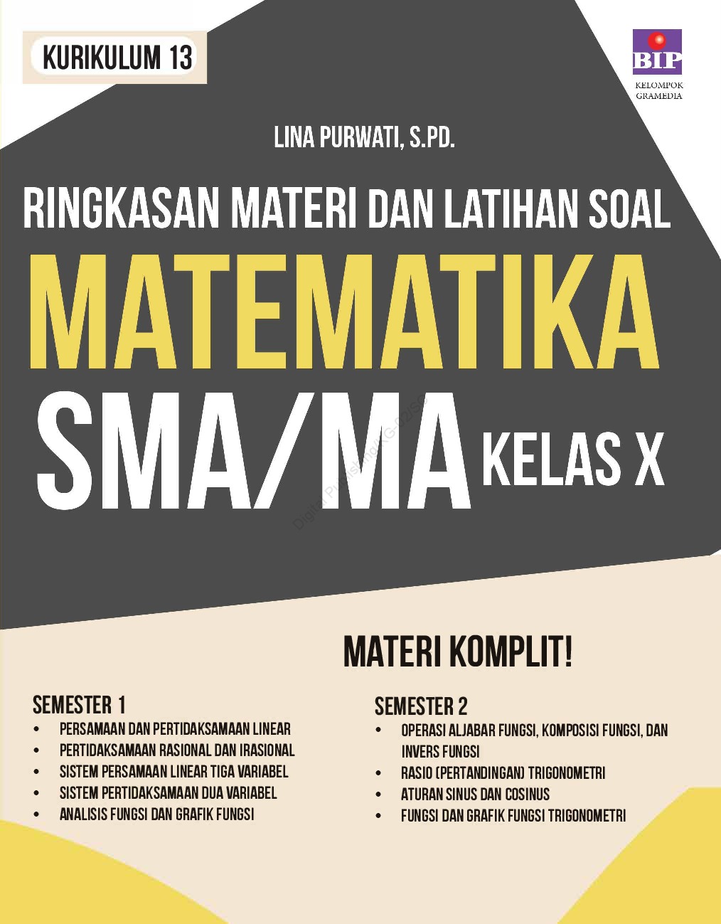 Jual Buku Ringkasan Materi Dan Latihan Soal Matematika Wajib Kelas X Sma Oleh Lina Purwati Gramedia Digital Indonesia