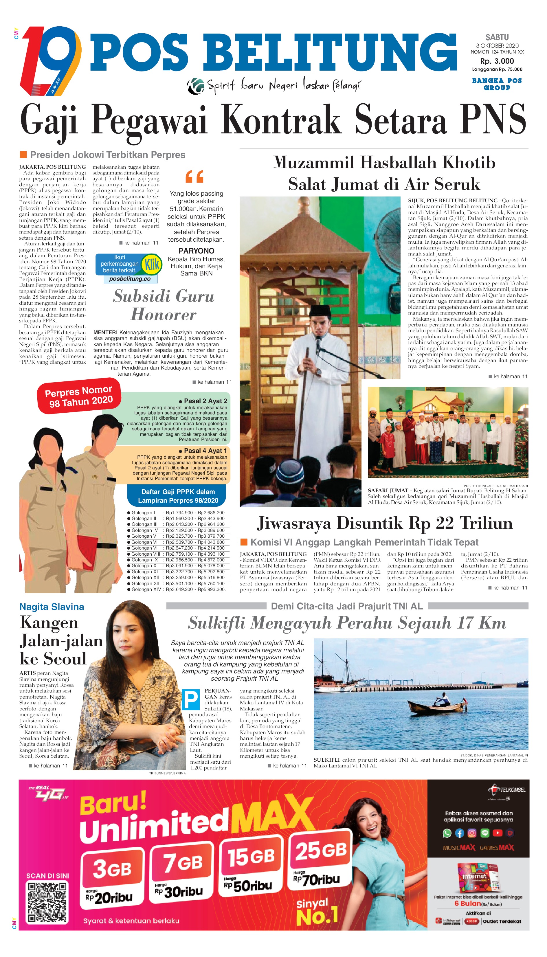 Pos Belitung Newspaper 03 October 2020 Gramedia Digital Rossa  full album terbaik 2020  lagu indonesia terpopuler sepanjang masa daftar lagu 1. gramedia digital