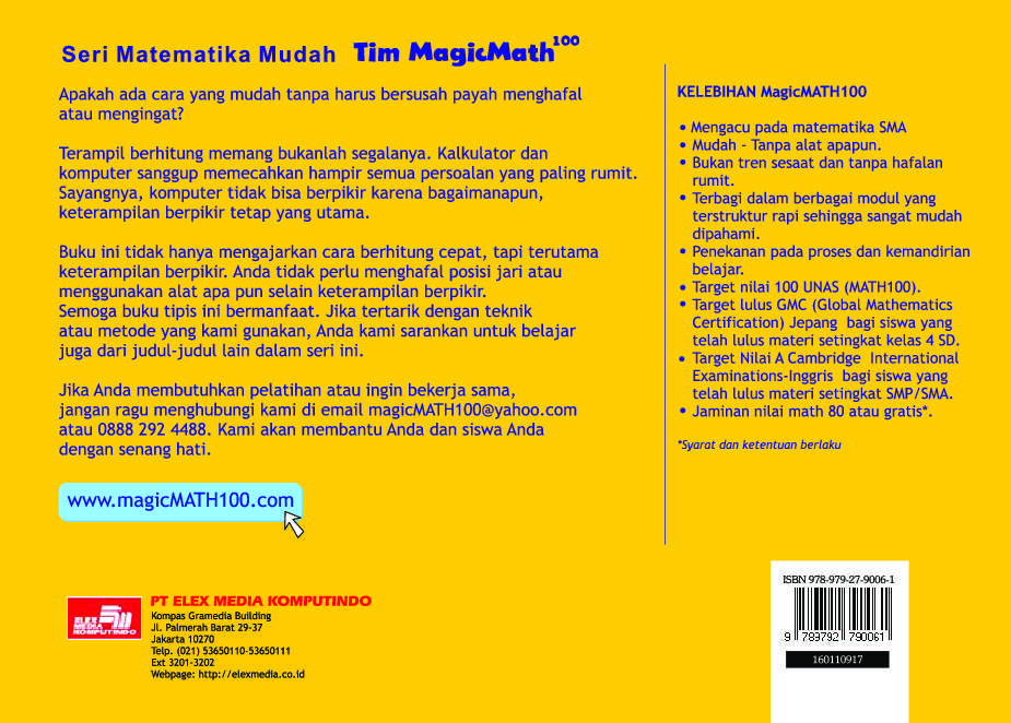 Jual Buku Magic Match Kali Akar Pangkat Dan Logaritma Oleh Tim Magic Math100 Gramedia Digital Indonesia