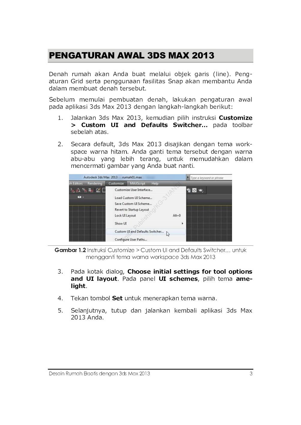 Panduan Aplikatif Dan Solusi Desain Rumah Eksotis Dengan 3ds Max 2013 Dan Adobe Photoshop CS6 Book By Wahana Komputer Gramedia Digital