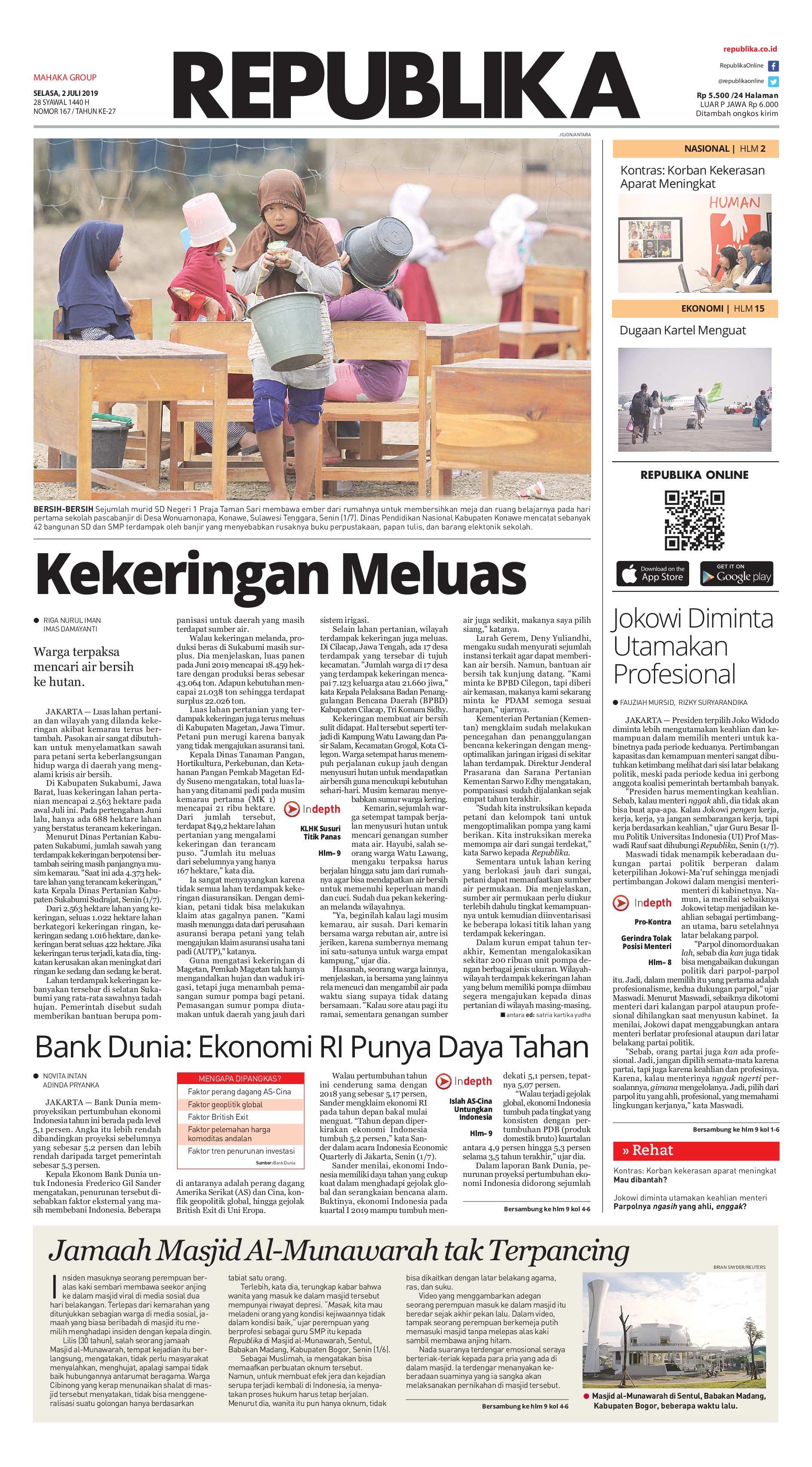 Koran Republika Newspaper 02 July 2019 Gramedia Digital