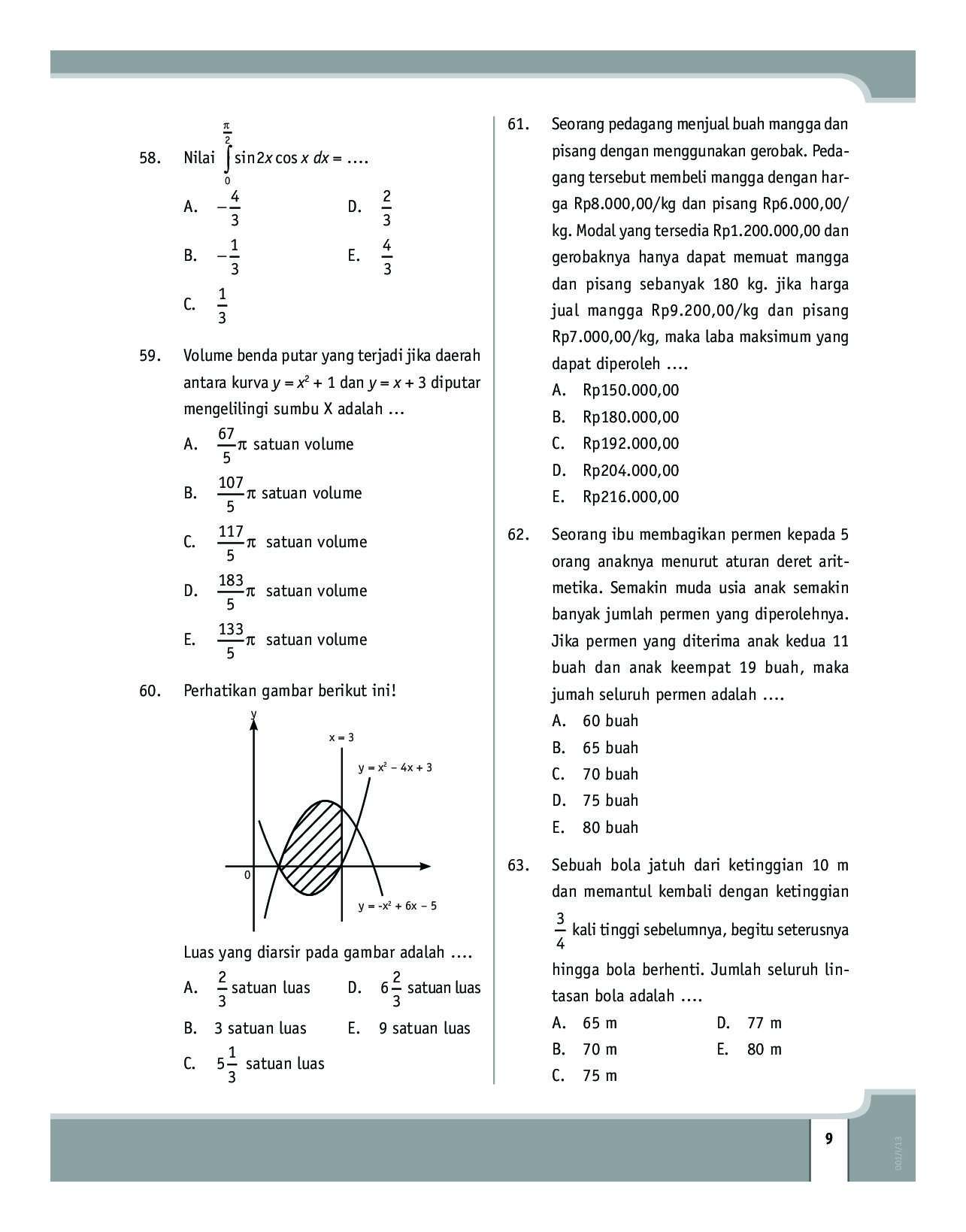 Jual Buku Gudang Lengkap Soal Matematika SMA Kelas X XI XII Oleh
