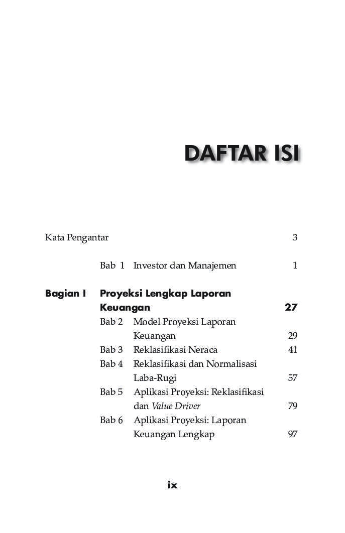 Analisa Laporan Keuangan Lanjutan Proyeksi Dan Valuasi Book By Toto Prihadi Gramedia Digital