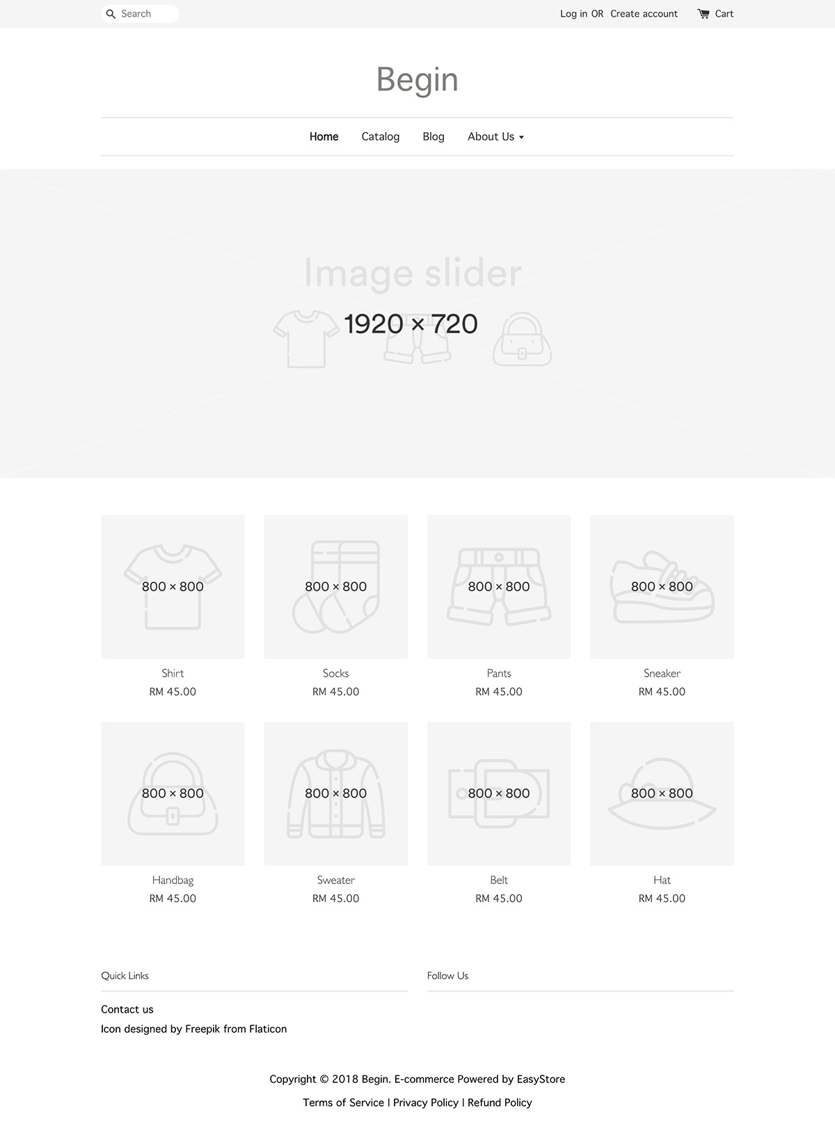 Begin | EasyStore themes