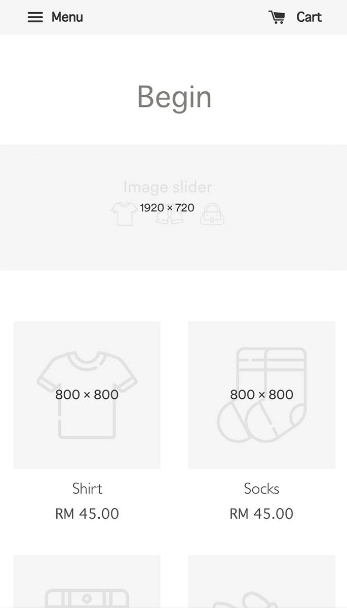 Begin | EasyStore themes