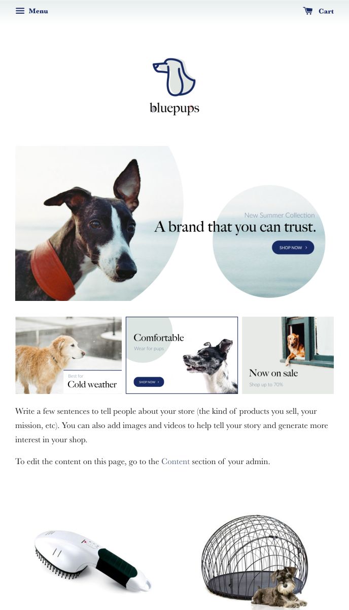 EasyStore theme | BluePups