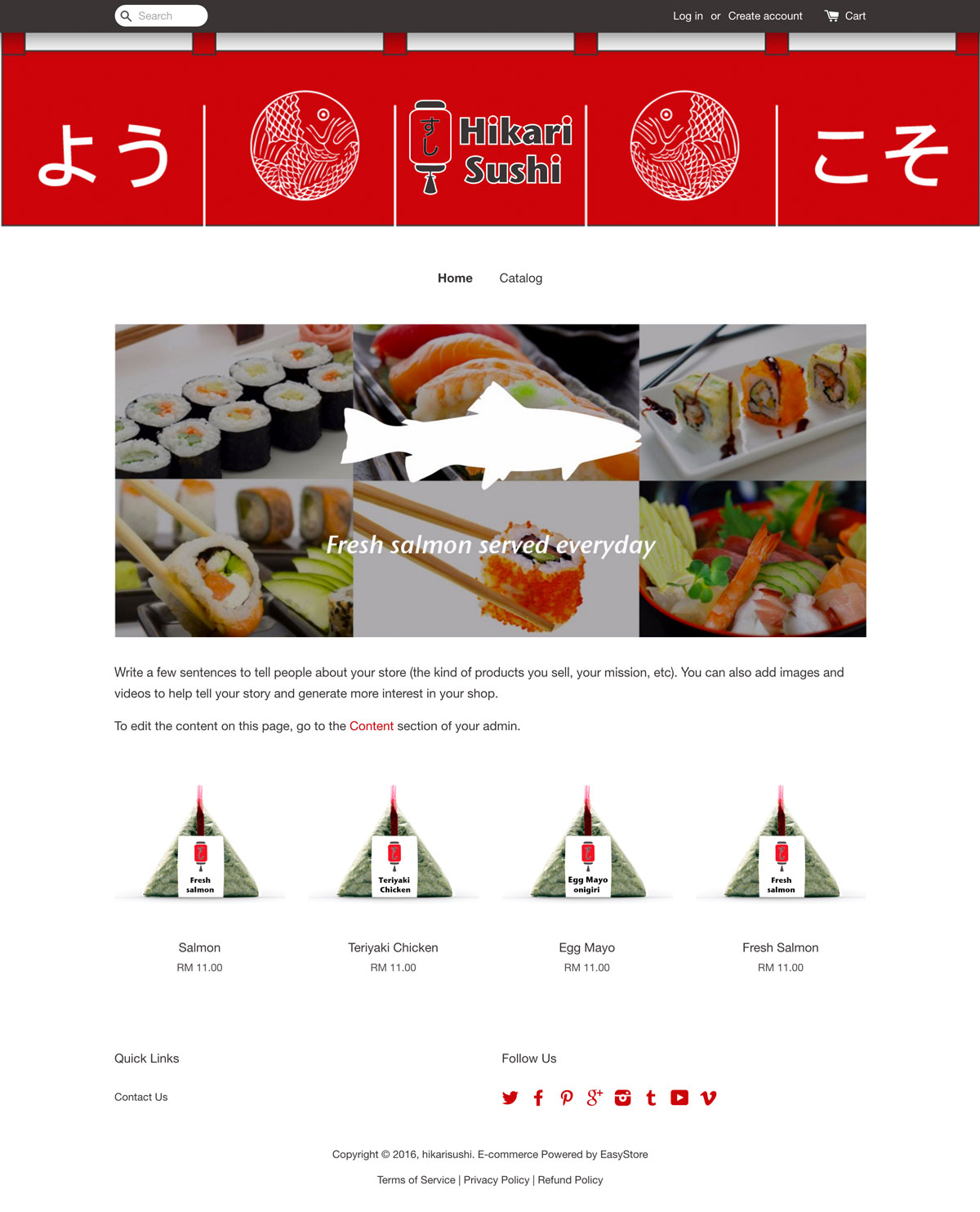 EasyStore theme | Hikari
