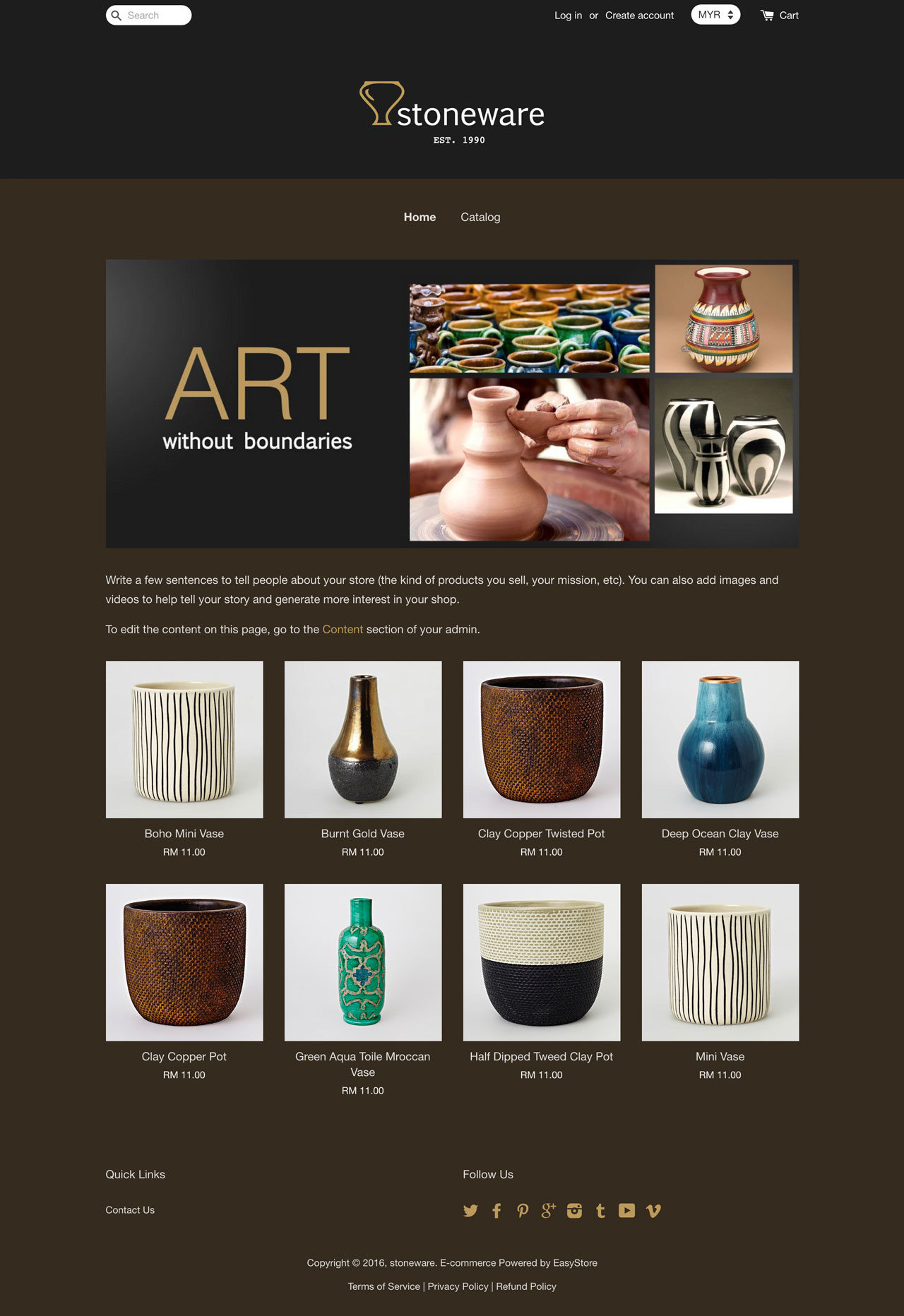 EasyStore theme | Stoneware