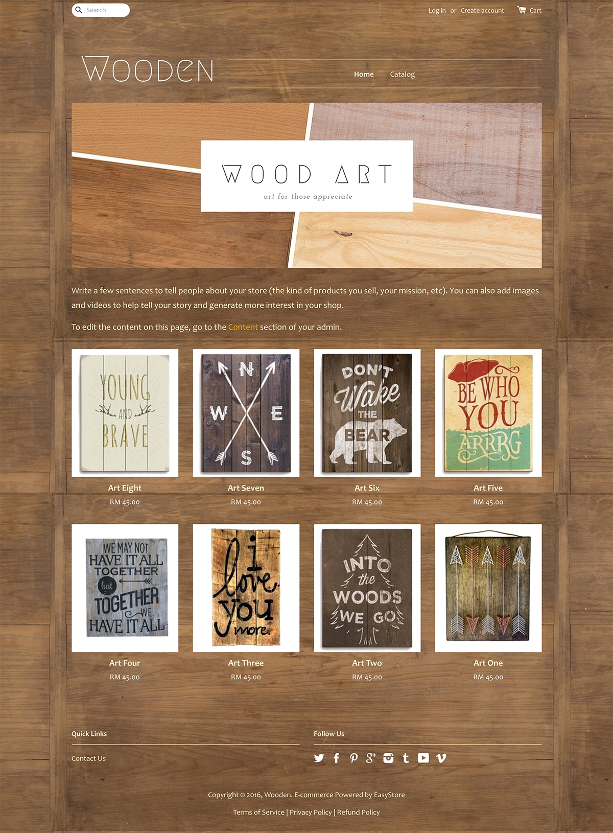 EasyStore theme | Wooden