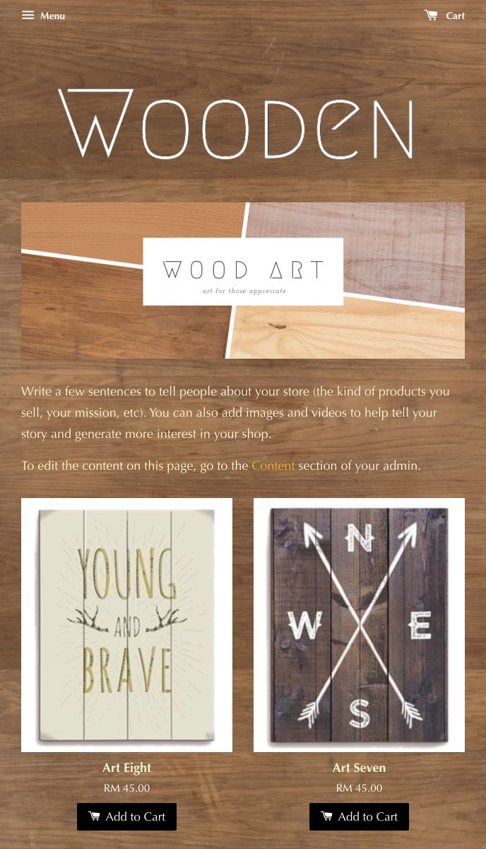 EasyStore theme | Wooden